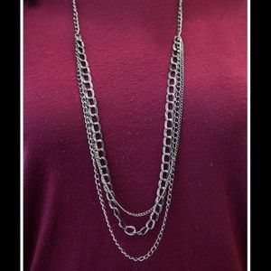 Necklace - Top of the Chain Gunmetal Black